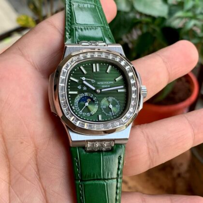 Patek Philippe Nautilus Diamond Green Dial Men’s Watch