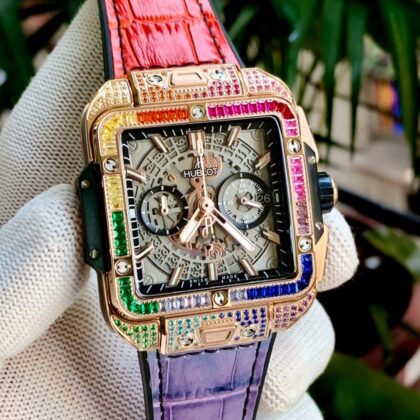 Hublot Square Bang Unico Titanium Diamonds Chronograph Automatic Watch