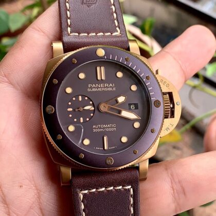 Panerai Submersible QuarantaQuattro eSteel Automatic Brown Dial Men's Watch