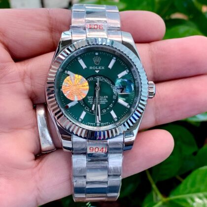 Rolex Sky-Dweller GMT Automatic Chronometer Green Dial Men's Watch