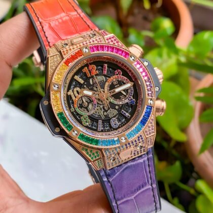 Hublot Square Bang Unico Titanium Diamonds Chronograph Automatic Watch