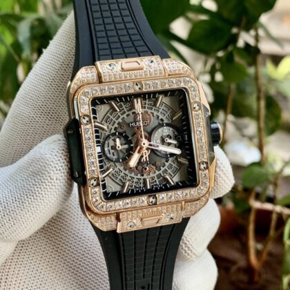 Hublot Square Bang Unico Titanium Diamonds Chronograph Automatic Watch